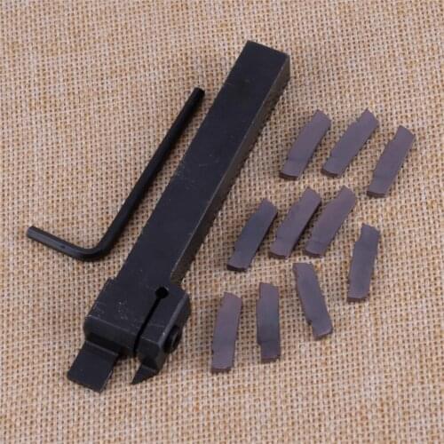 Lathe Cut-Off Grooving Parting Tool Holder Wrench Turining Tool Metalworking Kit with 10Pcs MGMN300 Insert Fit For MGEHR1212-3