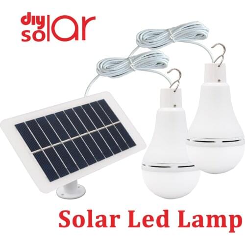 5W Solar Light LED Outdoor Waterproof Charge Bulb hanging Courtyard Garden Solar Led Camping Lamp Indoors