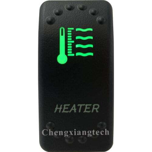 12V/24V Car Boat 3 Pins SPST ON/OFF Green & Blue Led Light Rocker Toggle Switch Heater for Carling ARB Narva 4x4