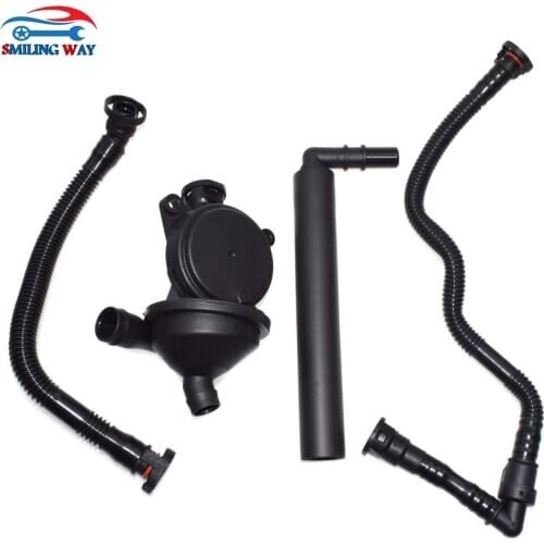 SMILING WAY# Oil Separator Crankcase Vent Valve & Hose Kit For BMW E46 316i 318i 316ti 318ti 318Ci N42 N46 X3 Z4 3-SERIES