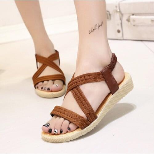 2020 Summer Women Shoes Gladiator Sandals Women Flat Fashion Sandals Comfortable Flip Flops Ladies Sandalias Mujer
