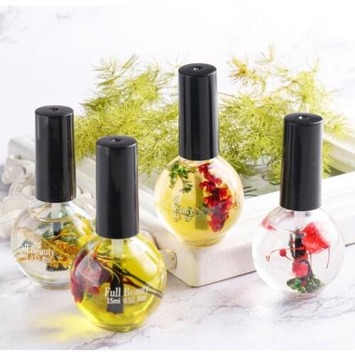 15ML Fingernail Treatment Nursing Liquid Nail Nutrient Oil Mild Non-irritating Dried Flowers Extracts for Hand Care