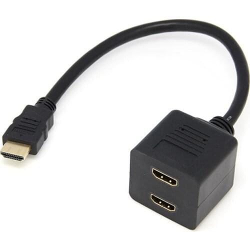 0.3 M 1 HDMI Male to 2 Female Audio Video Spliter Switch For HDTV / DVD / for PS3 Or PSP,HDMI adapter