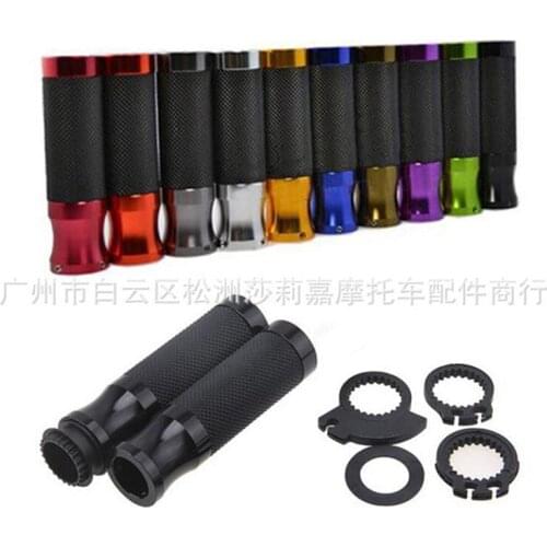 1 pair Colors Available CNC Motorcycle Handlebar Grip Rubber Scooter Throttle Handle Bar Grips Universal Motorcycle Accessories