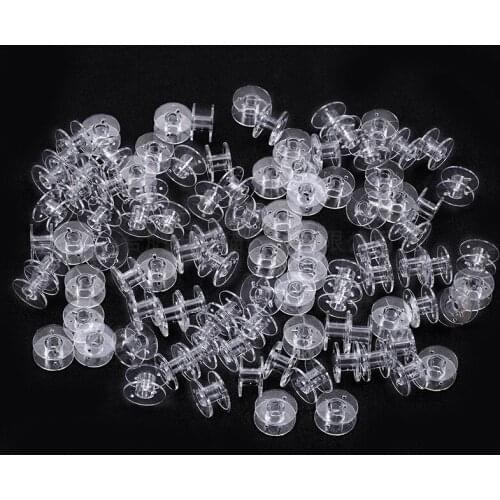 10Pcs Transparent Empty Wire Spools Bobbins Sewing Machine Spool Home Plastic Spool Sewing Accessories Universal Empty Bobbin