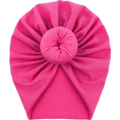 20 Pcs/Lot,7.5 Inch Fashion Baby Cotton Round Ball Flower Hat Caps Girls Newborn Turban Knot Kids Headwear Hair Accessories