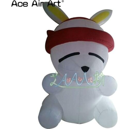 3m H giant lovely inflatable rabbit cartoon replica, inflatable animal bunny model for party