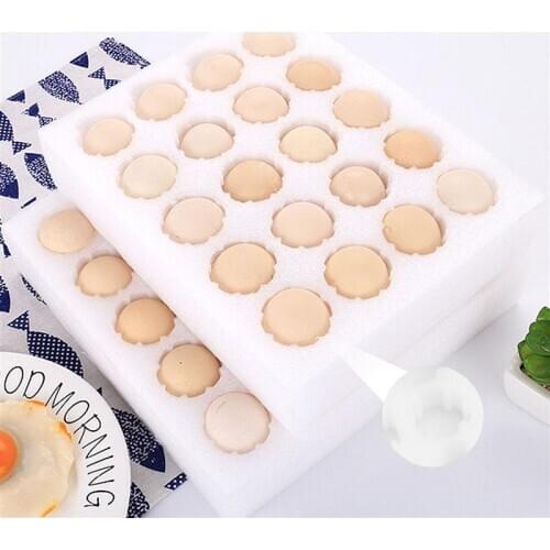5Pcs Pearl Wool Eggs Tray Wrapping Egg Holder Quakeproof Quail Eggs Box Without Paper Box Shock Proof Foam Egg Tray (White)