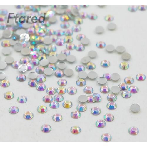 Promotion! SS12 3mm 5000pcs/pack High-grade Clear Crystal AB selected Nail Art Flat back Acrylic Not Hotfix Rhinestones