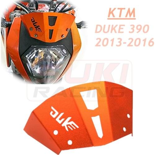 CNC Aluminum Headlight Cover For KTM DUKE 125 200 2010-2016 DUKE 390 2013-2016 Motorcycle Windshield Cover Windscreen Fairings