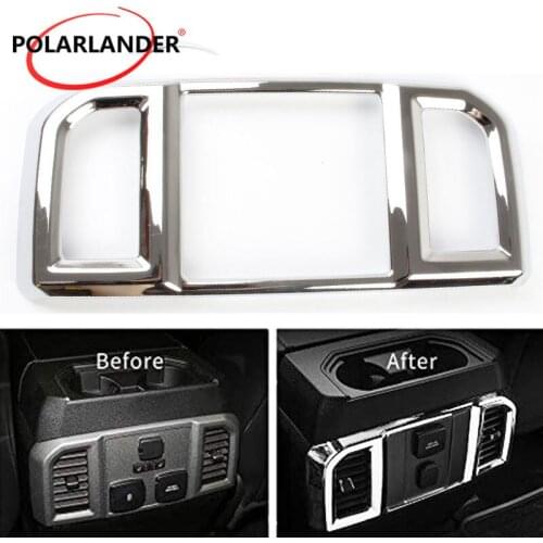 Car Accessories Rear Air Conditioning Vent Panel Trim 3 Colors ABS Exhaust Vent Decorative Frame For 2016 - 2019 Ford F150 1 PC