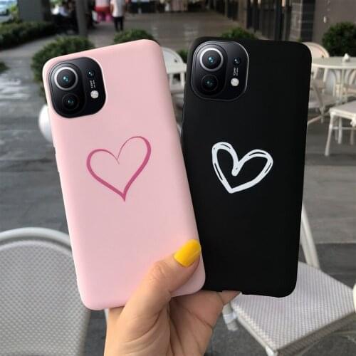 Mi11 Cute Cartoon Cover For Xiaomi Mi 11 Soft Silicone TPU Back Cover For Xiaomi 11 Mi11 Phone Cases Shockproof Coque 6.81'' Bag