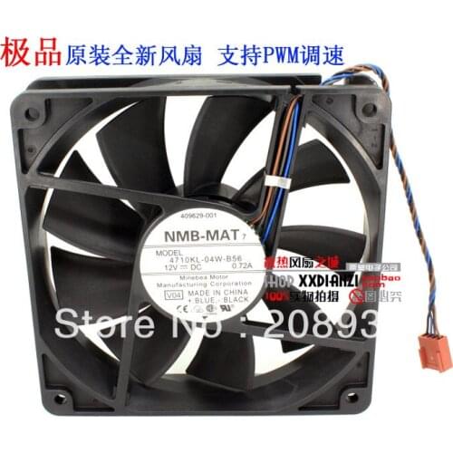 For NMB 12cm 0.72A four-wire temperature control PWM fan 12025 4710KL-04W-B56+cooling fan