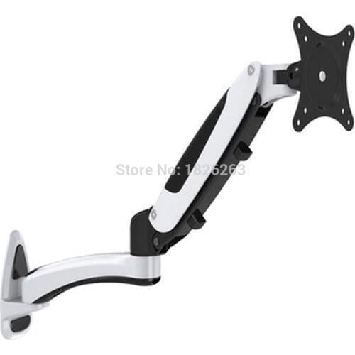 Aluminum Gas Spring 360 Degree Full Motion Height Adjustable 15"-27" LCD Monitor Holder TV Wall Mount Bracket Arm