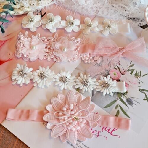Lovely Pincess Baby Headband For Girls Solid Color Lace Flower Newborn Baby Hair Band Gift Baby Headband Baby Hair Accessories