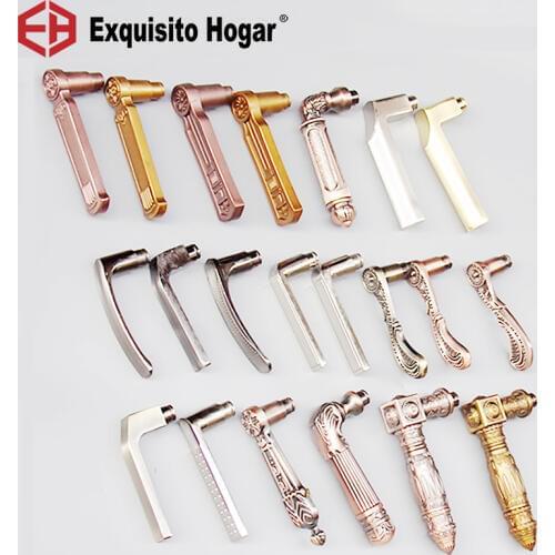 Burglar Door Handle Double Live Double Fast Handle Solid Lock Thickening Door Pull Spring Lock Door Fitting