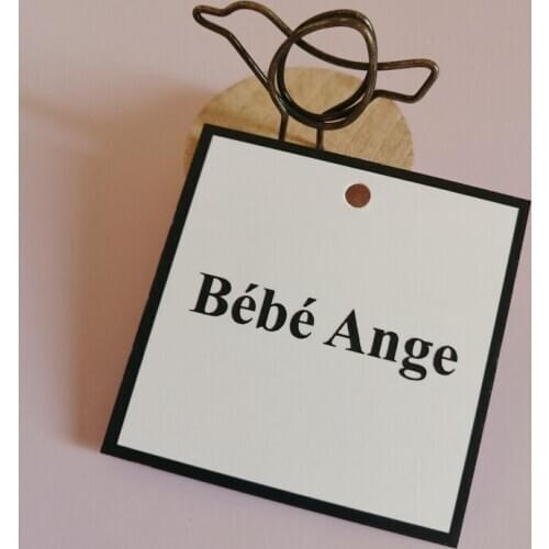 Customize swing tag with own logo square hang tag clothing label printing