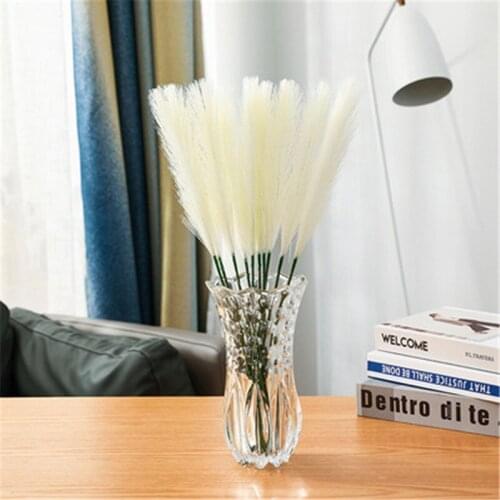 50cm Artificial Reed Simulation Plastic Artificial Flower Reed Nordic Outdoor Wedding Decoration Single-head Reed Flower