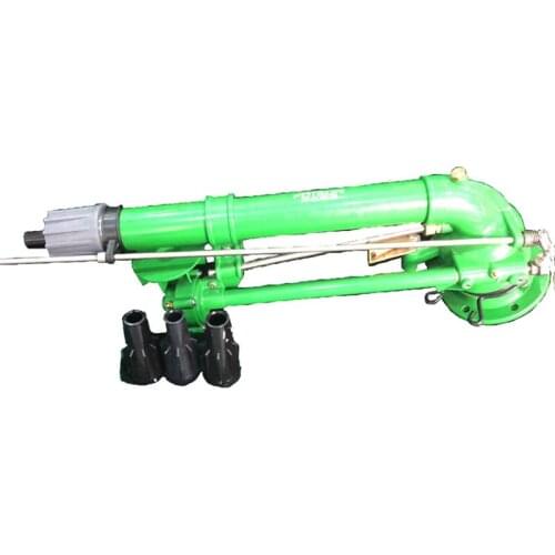 Chinese Factory Agricultural Turbine Worm Rotating Farming Large Rain Gun Garden Sprinkler With 4 Nozzles For Free