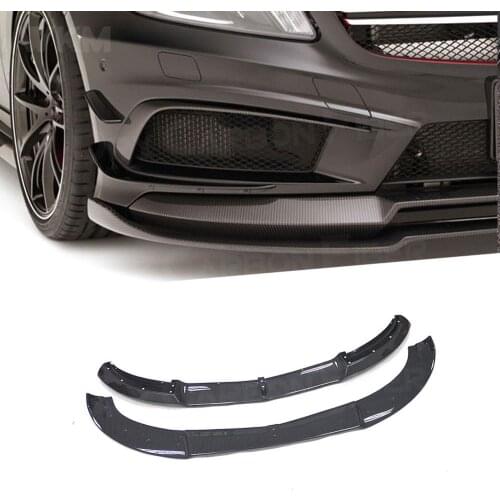 Sport Bumper Body kit Carbon Fiber Double Layer Front Bumper Lip Spoiler Splitter for Benz A Class W176 A180 A200 A260 2013-2015