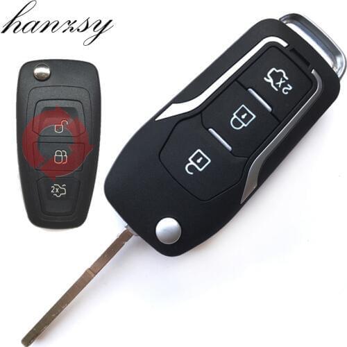 3 Buttons Modified Remote Key shell For Ford Fiesta Focus 3 C max Mondeo Connect Replacement Car Flip Folding key Case Fob Cover
