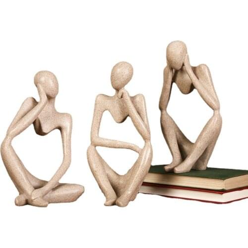 Creative Nordic modern minimalist abstract character art sandstone sculpture home living room hotel decorations small ornaments