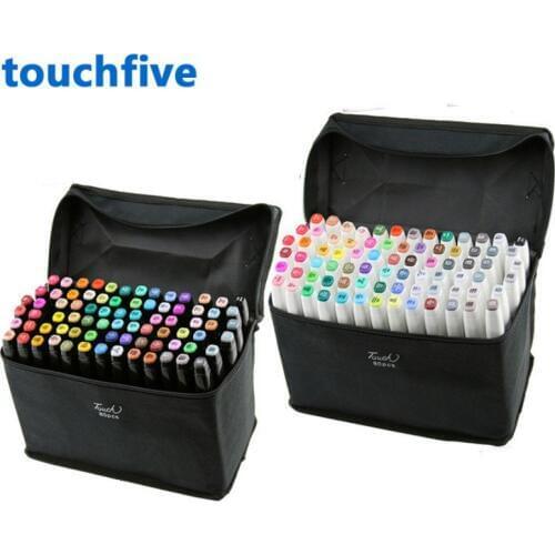 TouchFive Marker Colors Choose Brush Pen Alcoholic Oily Based ink Art Marker For Manga Dual Headed Sketch Markers