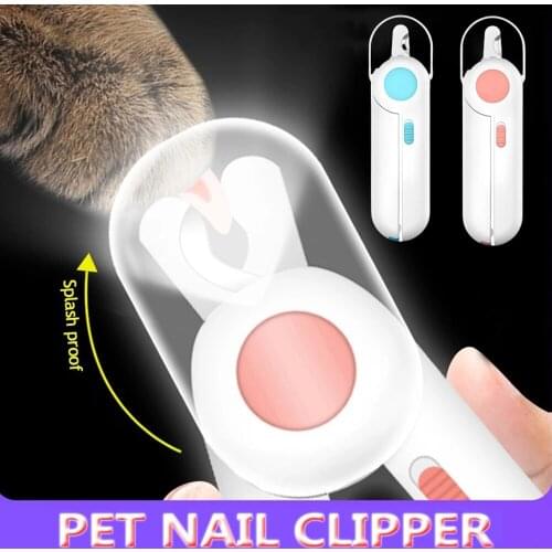 Pet Dog Nail Clipper with LED Light Safe Cat Pet Nail Cutter Machine Stainless Steel Nail Scissors Trimmer Pet Supplies Dropship