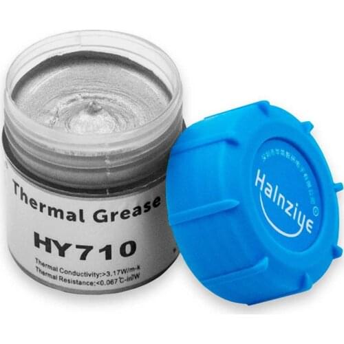 Thermal Interface Material Halnziye HY710 3.17W/m-k Can with 10g Silver Compound Grease Paste TIM Gel Heat Sink for CPU