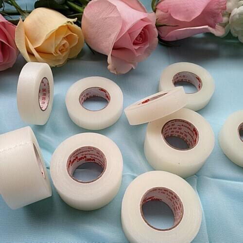 1pcs 1.2cm 2.4cm*9.1M 3M medical breathable tape 1527c-0 mesh easy tear tape double eyelid cosmetic tape transparent fixed tape