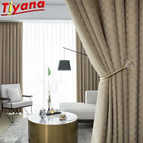 Multicolor Geometric Sunscreen Heat Insulation Curtains for Living Room Beige/Pink/Blue Blackout Window Drapes for Bedroom *VT