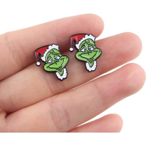 DZ1540 Fashion Monster Movie Classic Stud Earrings For Womans Enamel Earrings Party Fashion Jewelry Gifts Friends Kids Gifts