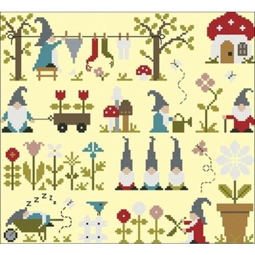 TOP Little mans garden patterns Counted Cross Stitch 11CT 14CT DIY Cross Stitch Kit Embroidery Needlework Sets