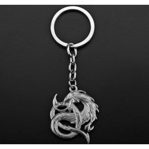 New Keychain Wizard Witcher 3 Medallion Pendant Keyring Dragon Keychain Key Holder Halloween Party Accessories Jewelry Gift