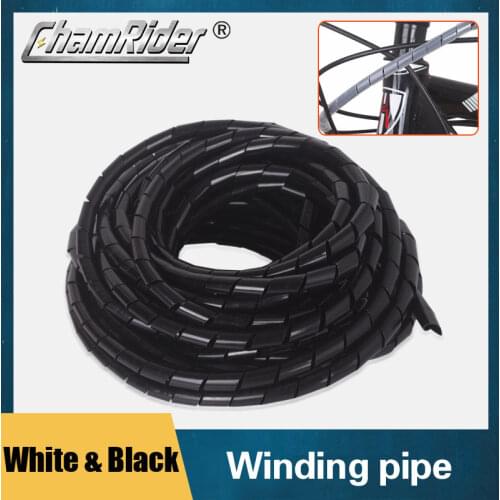Chamrider ebike wire Winding pipe Sheath Winding Tube Spiral Range Cache Cable Cord Wire Organizer white black
