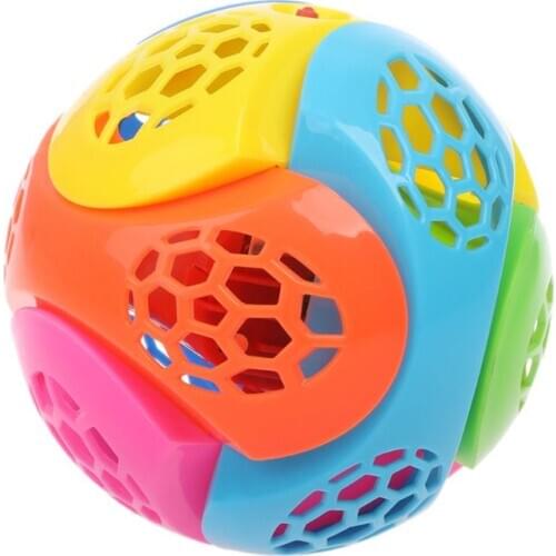 Puzzle Jumping Flashing Bouncing Ball Dancing Ball LED Light Music Kids Toy Assemble Blocks