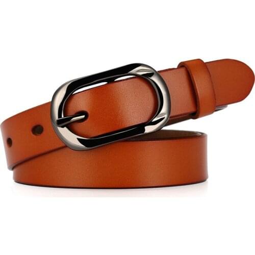 021 new ladies genuine leather high quality pin buckle pure cowhide casual fashion fine all-match womens belt
