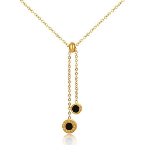 Roman Script Pendant Necklace For Women Bijoux Collares Fashion Jewelry Tassel Female Party Girl Street Wear Long Necklaces