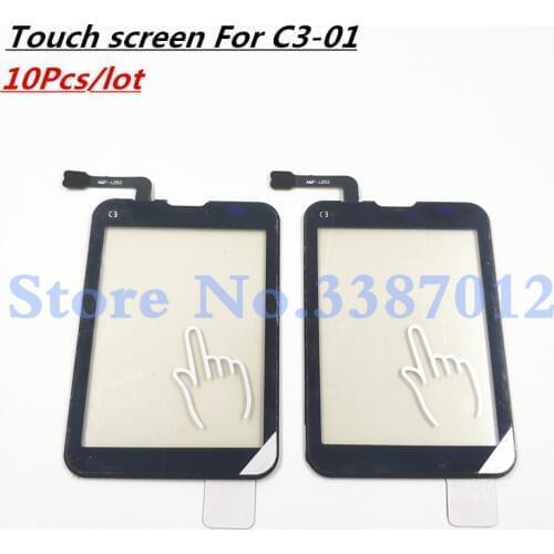 10Pcs/lot Touch Panel For Nokia C3-01 C3 01 Touch Screen Digitizer Sensor Front Glass Lens Panel Touchscreen Replacement Parts