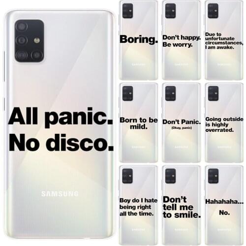 English Quotes All panic No disco Silicone Case Cover For Samsung Galaxy A51 A71 A8 Plus A9 A7 2018 A10 A20 A30 A40 A50 A60 A70