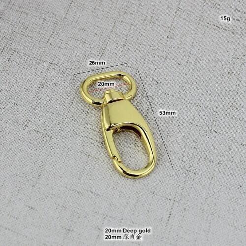 Hight quality Deep gold 4pcs 30pcs swivel Clasp hooks thick clasp for Genuine leather purse bags handbags adjusted parts