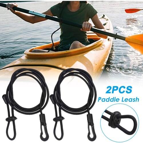High Quality Kayak Safety Rod Leash Adjustable Fishing Rod Paddle Leash For Canoe 2PCS #W