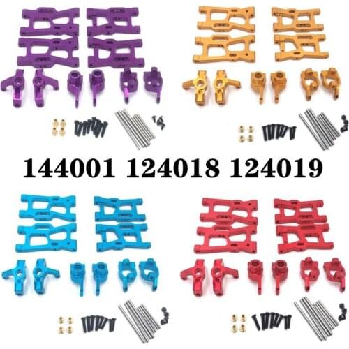 WLtoys 124018 124019 144001 RC car upgrade parts Metal Front swing arm rear swing arm front steering cup C seat rear wheel
