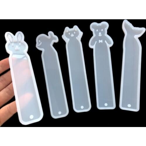 Mirror DIY crystal drop glue bookmark mold 100x40x5mm