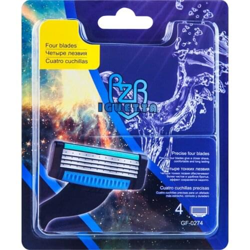 IGUETTA Hot Selling Manual Shaver Four-Heads Ultra-Thin Mens Razor A Portable Razor For Legs And Face When Business Trip