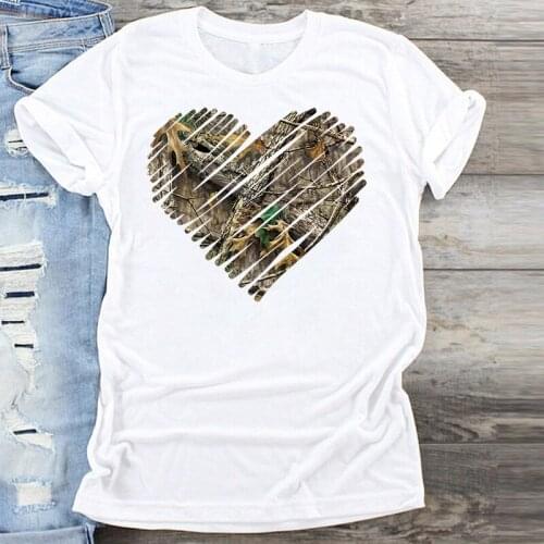 Women Clothes Print Heart T Shirt Polyester Summer Comfortable White Tshirt O-Neck Aesthetic Short Sleeves Clothes