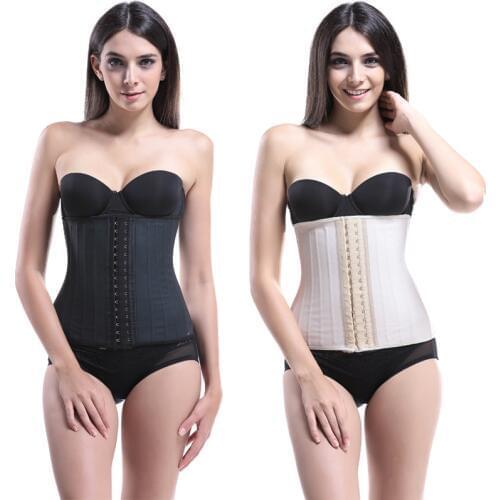 100%Latex Waist Trainer Corset Belly Dropshipping Slimming Underwear Body Shaper Modeling Strap 25 Steel Boned Waist Cincher