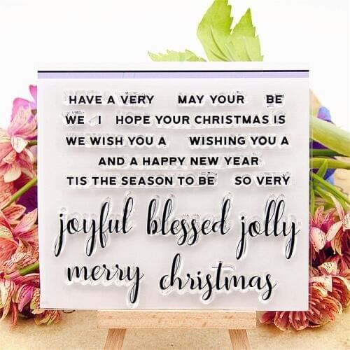 12.5x10.5cm Sentiment Transparent Clear Stamps Silicone Seals Roller Stamp DIY scrapbooking photo album/Card Making Easter