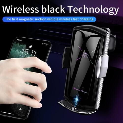 15W Car Wireless Charger for iPhone E6 Auto Fast Wireless Charging Car Charger for iPhone 11 X XR XS 8 Samsung S8 S9 S10
