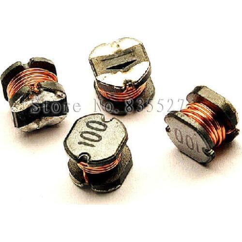 200PCS/LOT SMD power inductors CD54 10UH printing 100